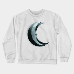 Sleek Geometric crescent moon Crewneck Sweatshirt